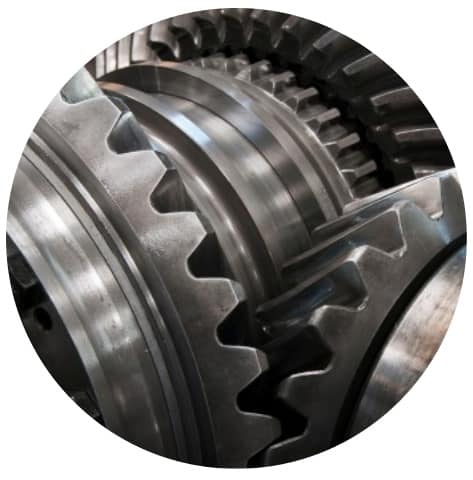 a large gearbox that is coated with a ws2 coating