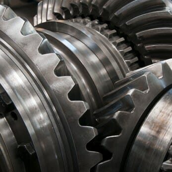 stainless steel gears operating together
