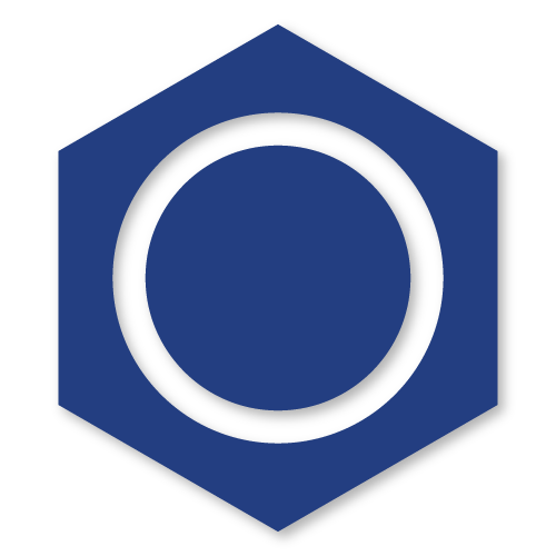 blue icon of a galling bolt